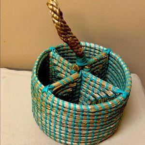 Wicker Utensil Caddy